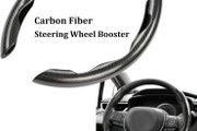 Carbon Fiber Car Steering Wheel Cover Universal Sports Steering Wheel Cover Anti-Skid Segmented Steering Wheel Protector Accessories (Black)