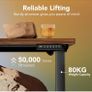 Standing Desk with USB Charging Port, 140 x 80 cm, 4 Preset Height Settings Image 4