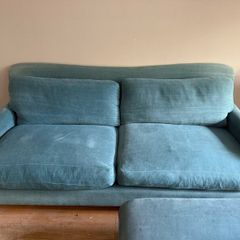 Loaf Pavlova Sofa and matching footstool
