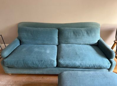 Loaf Pavlova Sofa and matching footstool