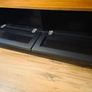 Black Tv Unit with wooden top Image 2