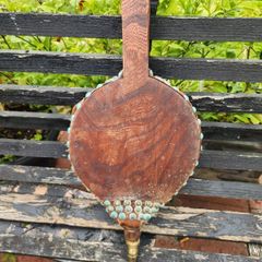 Victorian timber brass and leather bellows