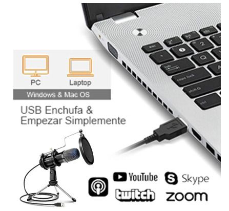 BRAND NEW USB Gaming Microphone Computer Studio Tripod Stand Condenser Desktop Mic for PC Skype Youtube Podcasting