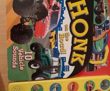 Children's boardbook Honk on the Road