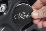 4 x Black Ford Centre Caps - FREE Post