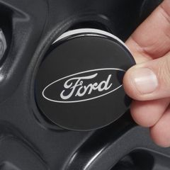 4 x Black Ford Centre Caps - FREE Post