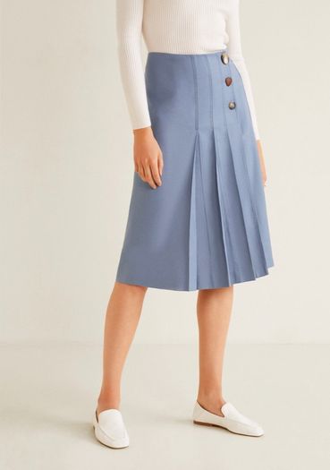 linen pleated skirt from Mango