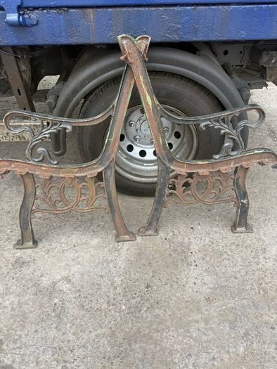 Metal bench ends