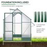New Garden Walk-in Polycarbonate Greenhouse with Raised Garden Bed 6ft x 8ft Image 3