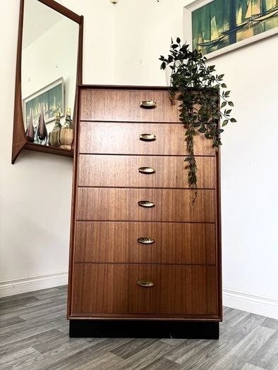 Vintage Retro Mid Century Teak Greaves & Thomas Chest of Drawers