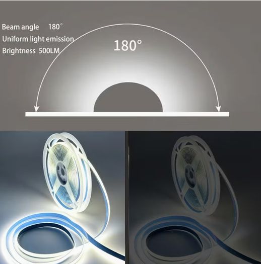 10M LITSHOW Motion Sensor LED Strip Light, USB Powered Auto On/Off Switch, Adjustable Brightness White And Warm Light,