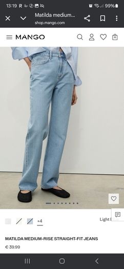 Ladies mango jeans