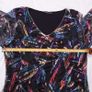 Sophie B Multicolor Abstract Feather Print Lace V-Neck A-Line Dress 18UK/46EU Image 10