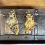 Rare Pair of Antique Ornate Rococo Style Cast Brass Trunk Pulls Image 6