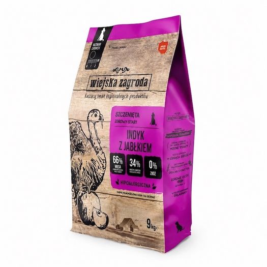 Country of Animals Turkey with Apple dry dog food 9 kg M (kibble 1cm)