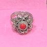 Silver Filigree Floral Cocktail Ring Image 2