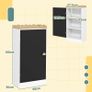 Children's storage unit, toy storage for kids with chalkboard door, 3 cubbies and top shelf, white Image 2
