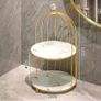BRAND NEW Iron Art Nordic Style Bird Cage Rack Storage Holder Image 3