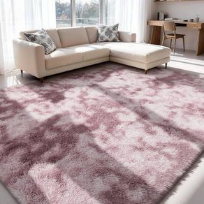 Rugs Living Room - 200x300cm Dark Pink Large Rug for Living Room - Ultra Soft Fluffy Shaggy Rugs for Bedroom, Indoor Nursery Carpets for Kids Room Home Decor, Non Shedding, Anti-Slip Backing