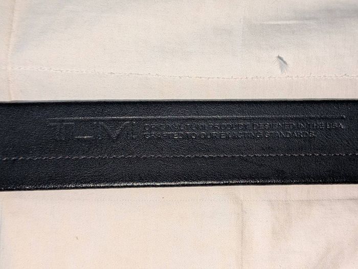 Tumi Leather Casual Belt Black