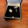 Stunning pair of White Opal Stud Earrings Image 6