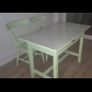 farmhouse table x 2 chairs Image 2