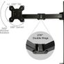 Dual Monitor Mount Clamp 13-27" Brand-new Image 2