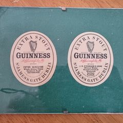 framed Guinness labels