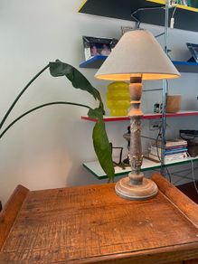 Vintage Style Wooden Table Lamp
