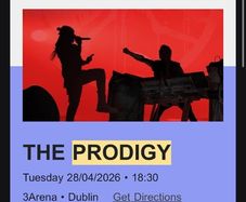 2 seating tickets Prodigy