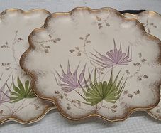 Vintage Scalloped Gilt Plates