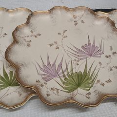Vintage Scalloped Gilt Plates