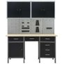 Workbench with Four Wall Panels and Two Cabinets Image 3