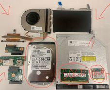 [bargain] Dell Laptop Parts Bundle 500gb Hdd, 4gb Ram, Wifi, Fan