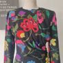 VINTAGE 1980s designer Emanuel Ungaro floral wool blend wiggle dress Made in Italy XS S 8 Image 6