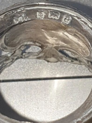 Solid Sterling Silver Spirit Cup Holder/Cert