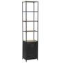 Bookcase Solid Firwood and Steel 40.5x32.5x180 cm Image 5