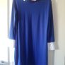 cobalt colour colar long sleeved dress size large new Image 2