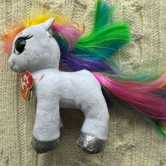 TY Beanie Boos Starr about 6" White Pony Plush Stuffed Animal Toy new Please look at the pictures