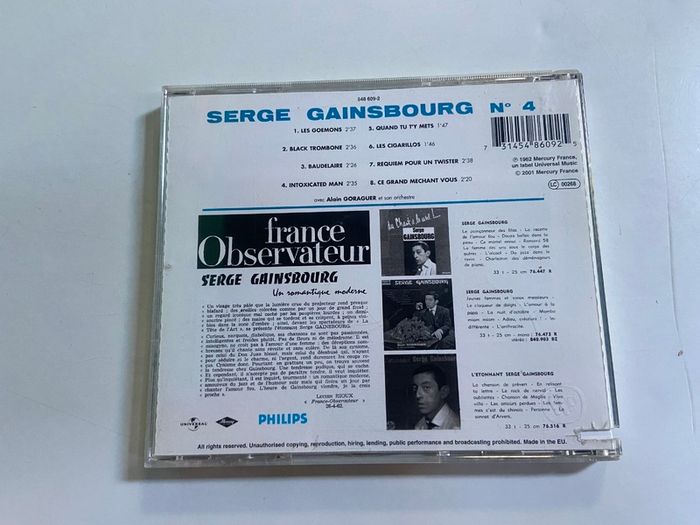 Serge Gainsbourg No 4 CD