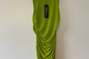Pink Vanilla high neck green ruched dress size 12 - New