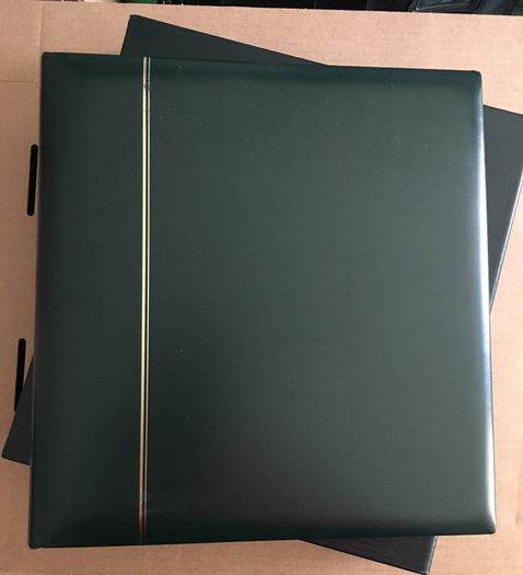 Lot of 4 Green Safe 14-ring album.  Stamp Album.