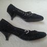 Black Kitten Heels (Lace & Shimmer Effect) Image 3