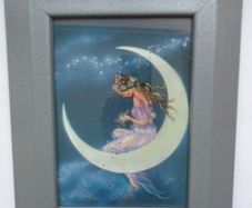 Fairy on the Moon picture, Home decor, Gift, Picture