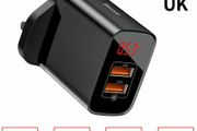 2 X Baseus QC 3.0 Dual USB Ports 18W Fast Wall Charger UK Plug (Brand New/Warranty)