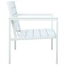 Garden Bench 120 cm HDPE White Wood Look Image 4