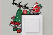 Christmas Light Switch Decorations Festive 3D Printed Wall Decor