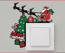 Christmas Light Switch Decorations Festive 3D Printed Wall Decor
