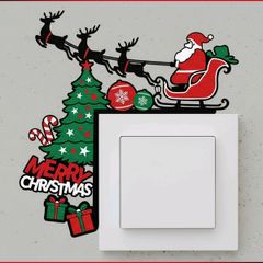 Christmas Light Switch Decorations Festive 3D Printed Wall Decor