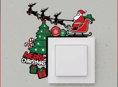 Christmas Light Switch Decorations Festive 3D Printed Wall Decor